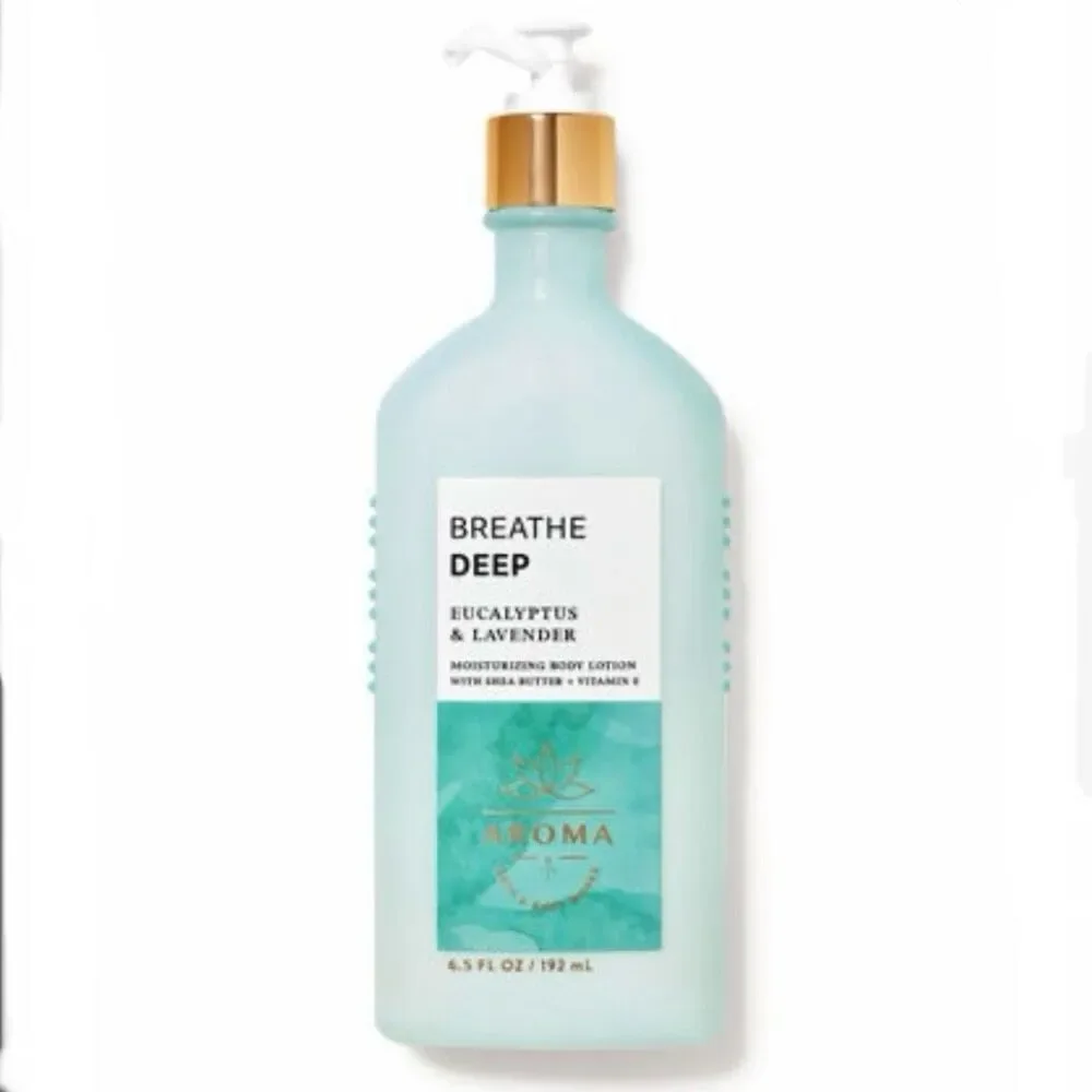 NWT 3 Bath & Body Works Aromatherapy BREATH DEEP EUCALYPTUS LAVENDER Body Lotion